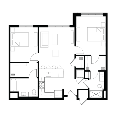 Zen Apartments Blue Lace Agate Floor Plan